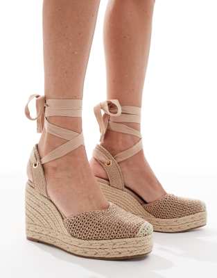 schuh – Velma – Naturliga espadriller med kilklack och stängd tå - view 1