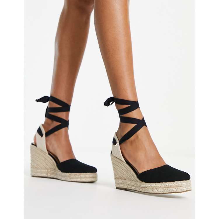 Espadrille wedge sandals closed 2024 toe