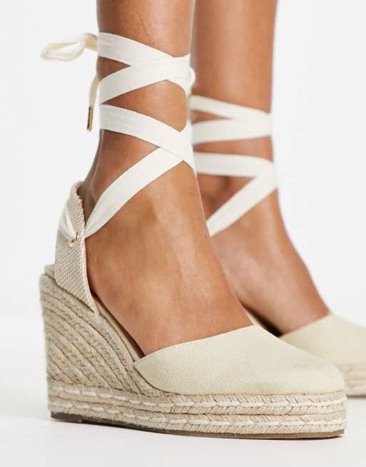 schuh Venus closed toe wedge espadrilles in natural