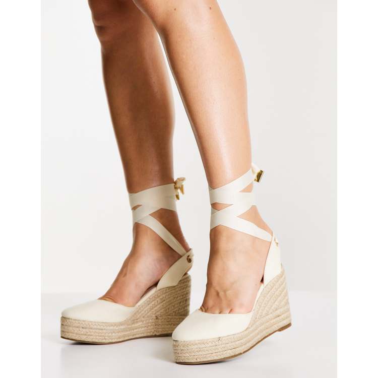 schuh Venus closed toe wedge espadrilles in natural