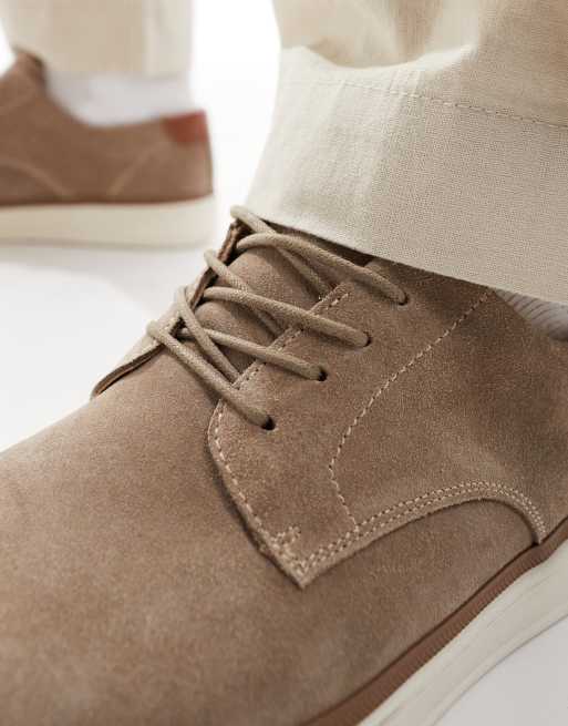 schuh Wade lace up shoes in taupe suede, 2 of 4
