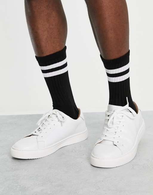 White best sale leather trainers