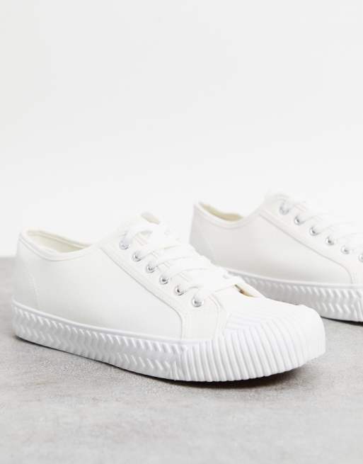 Schuh – Warren – Vita, låga sneakers i canvas