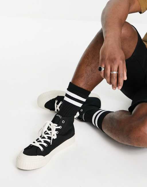 schuh Webb Sneakers alte nere in tela ASOS