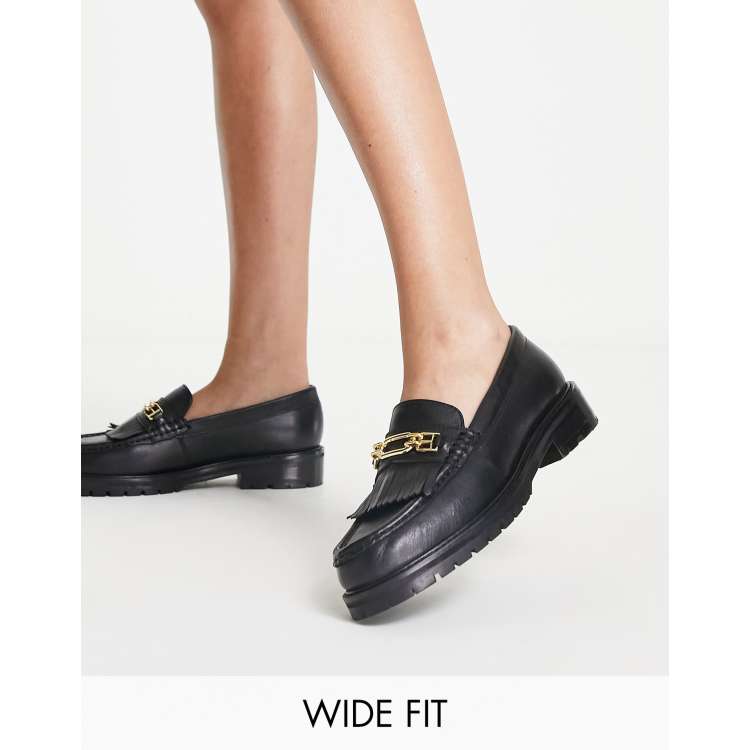 Asos wide cheap fit loafers