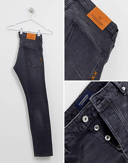 Tussen James Dyson driehoek Scotch and Soda phaidon slim fit faded dark wash jeans | ASOS