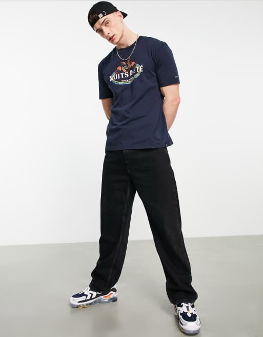 Scotch & Soda – Granatowy wzorzysty T-shirt, 3 z 4