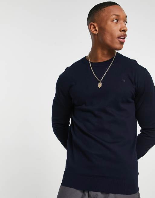 Scotch Soda knitted jumper in black ASOS