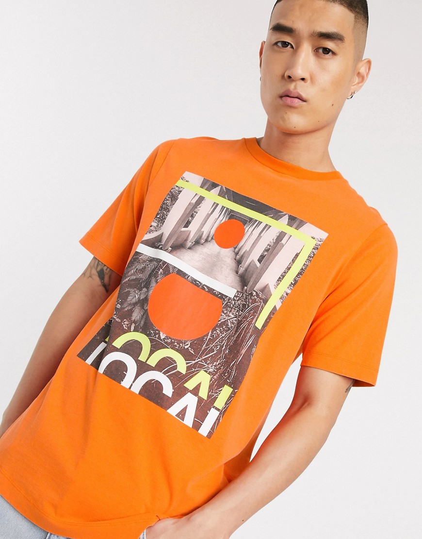 Scotch & Soda - Photoprint - T-shirt girocollo-Arancione