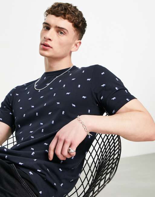 Scotch Soda printed t shirt in navy