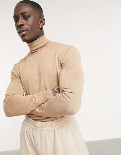 Scotch Soda roll neck jumper in camel