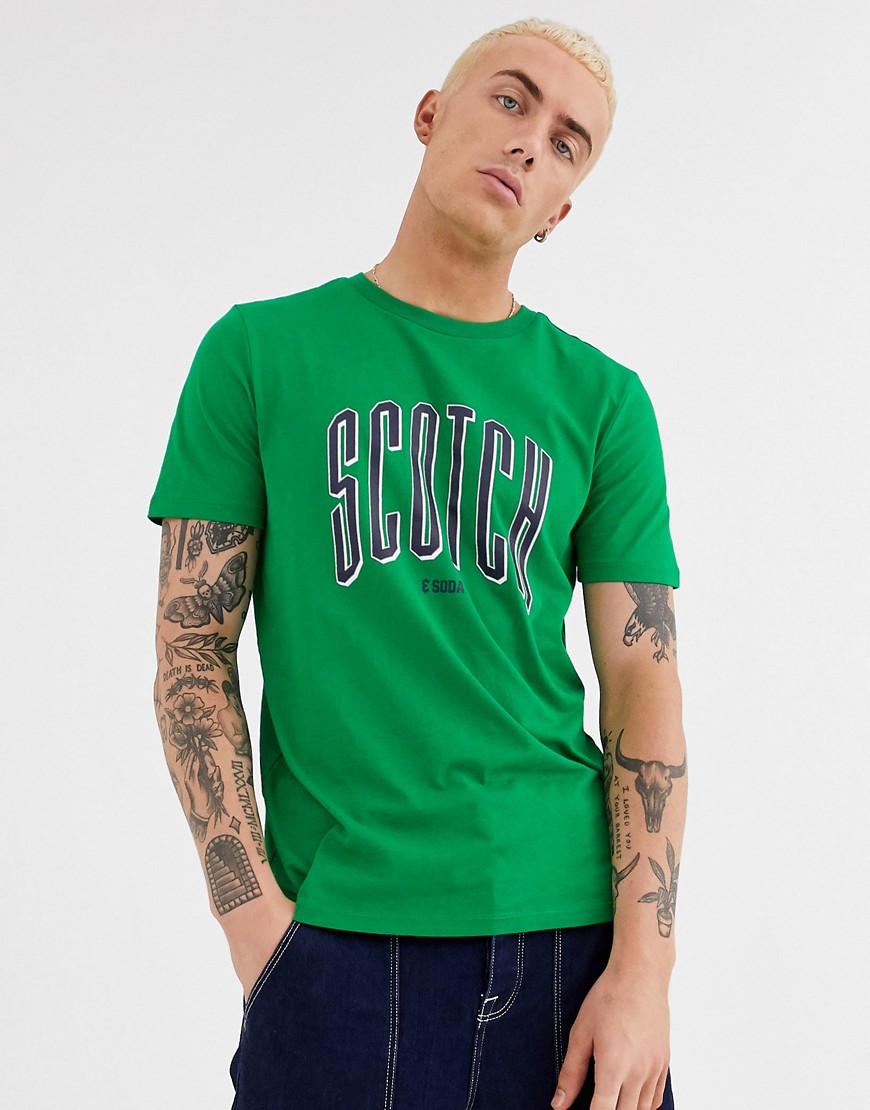 Scotch & Soda slogan print t-shirt-Green
