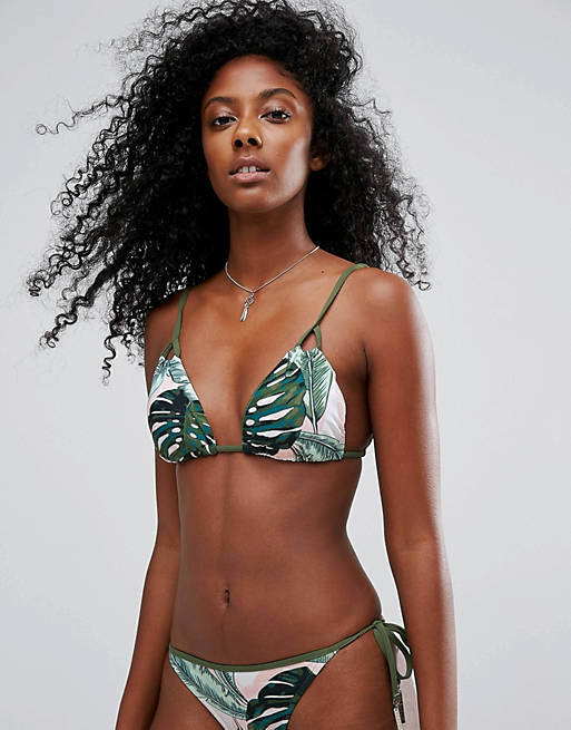 Seafolly Mix And Match Palm Beach Slide Triangle Bikini Top
