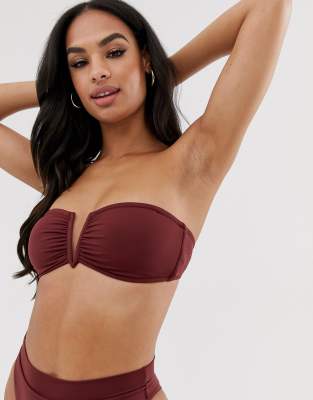 v wire bandeau bikini