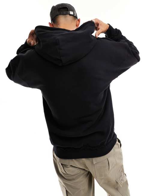 Sean John – Retro-Kapuzenpullover in Schwarz mit Logoprint, 3 von 4