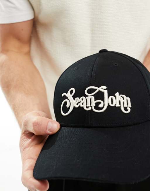 Sean John retro logo baseball cap in black