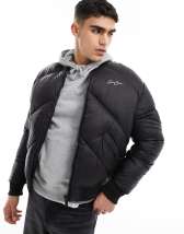 Armani exchange faux shearling hot sale worker jacket in black