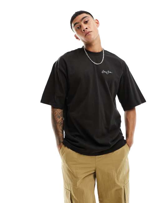 Sean John - Sort T-shirt med retrobils- og skriftprint på ryggen, 2 af 4