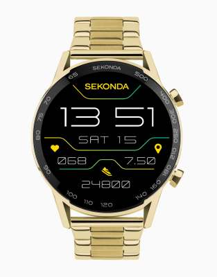 Sekonda Active plus mens 45mm smartwatch watch in gold