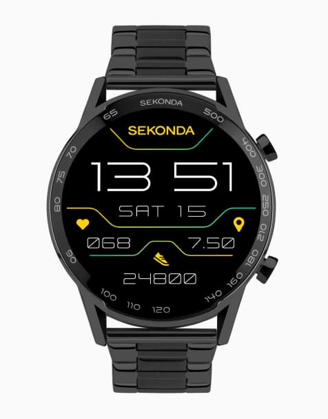 Sekonda Active Plus Mens 45mm Smartwatch Watch With Black Case And Stainless Steel Bracelet With LCD Dial - view 1