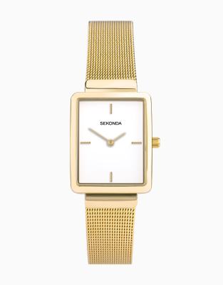 Sekonda analogue watch in gold