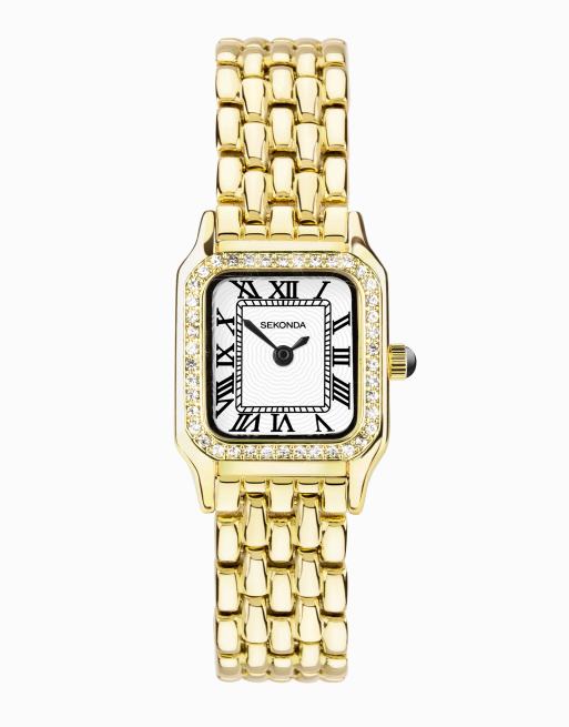 Sekonda analogue watch in gold