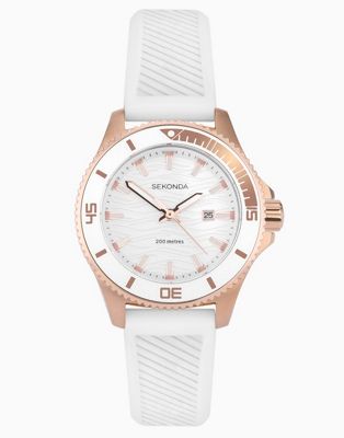 Sekonda analogue watch in white - ASOS Price Checker