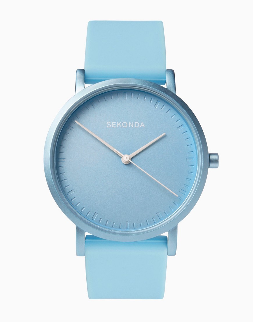 Sekonda analogue watch with silicone strap in blue