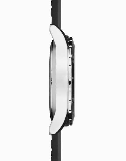 Sekonda Balearic 44mm mens round silver analogue watch with black strap in black, 6 of 6