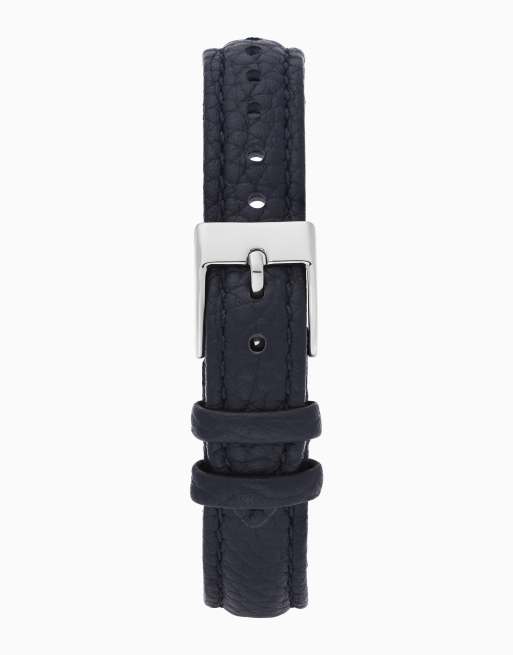 Sekonda Beaumont 28mm womens round silver analogue watch with blue strap in blue, 2 of 6