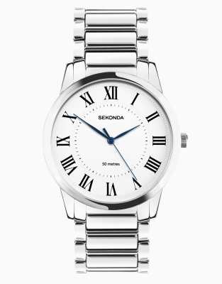 Beaumont - Klassische Herrenuhr in Silberoptik mit Armband aus silberfarbener Legierung und weißem Zifferblatt, 40 mm Silber One Size