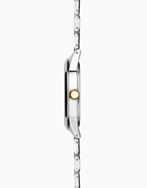 Sekonda – Beaumont – Klassische Herrenuhr mit zweifarbigem Armband aus Goldoptiklegierung und weißem Zifferblatt, 40 mm, 3 von 4