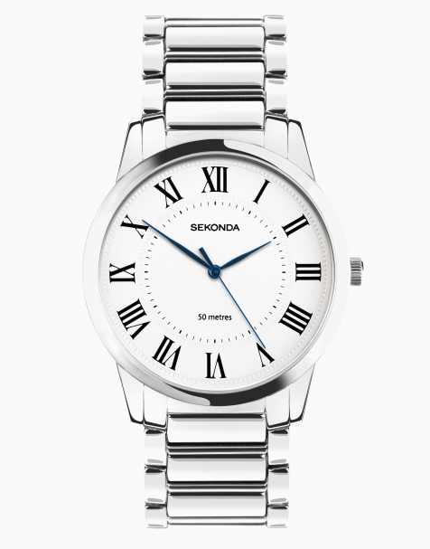 Sekonda - Beaumont - Montre classique pour homme 40 mm avec bracelet argenté en alliage et cadran blanc - Argenté - view 1