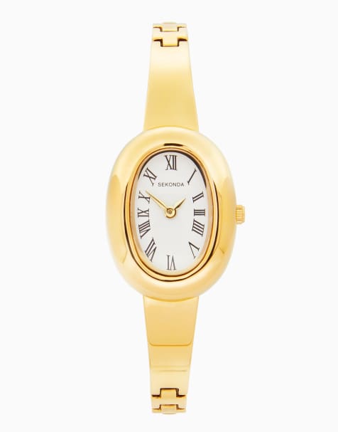 Sekonda Bellamy 23mm womens oval gold analogue watch in gold - view 1