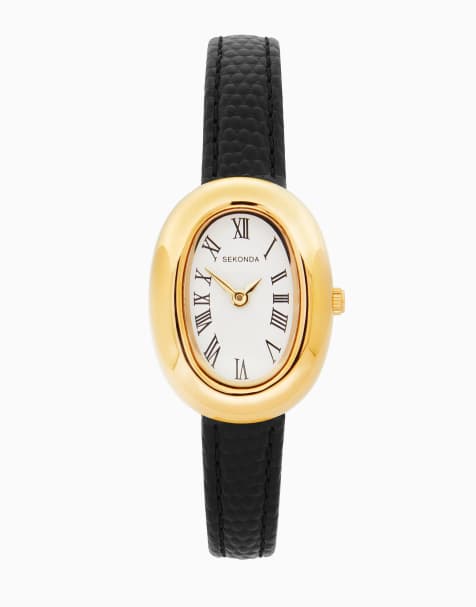 Sekonda Bellamy 23mm womens oval gold analogue watch in gold - view 1