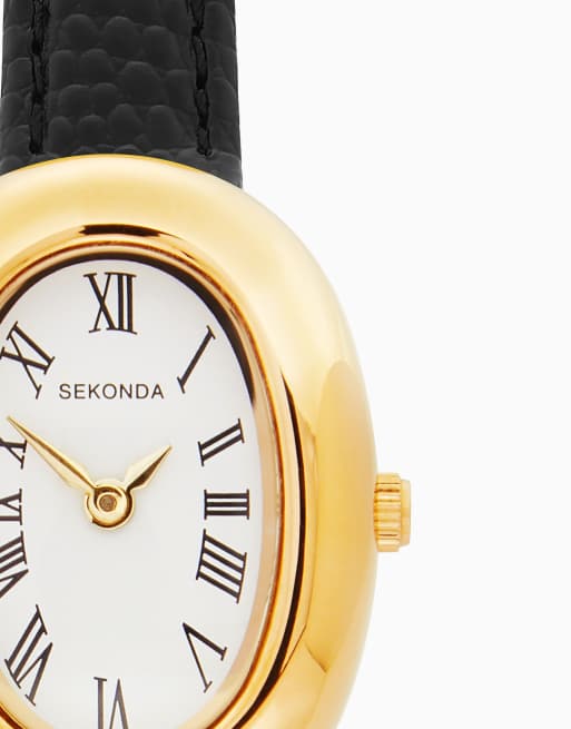 Sekonda Bellamy 23mm womens oval gold analogue watch in gold | ASOS