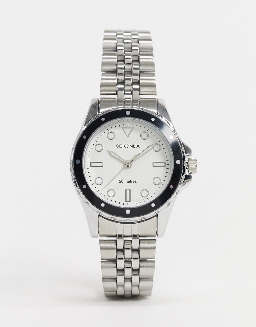 Sekonda bracelet watch in silver exclusive to Asos