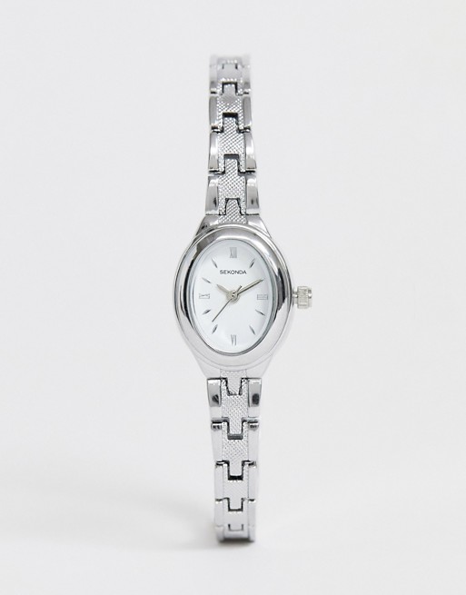 Sekonda bracelet watch in silver with oval dial
