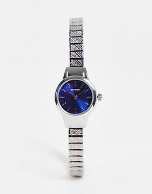 Sekonda bracelet watch with navy face in silver