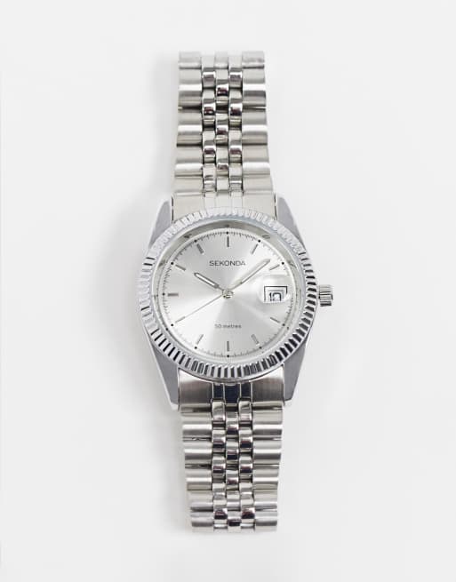 Sekonda bracelet watch with silver dial ASOS