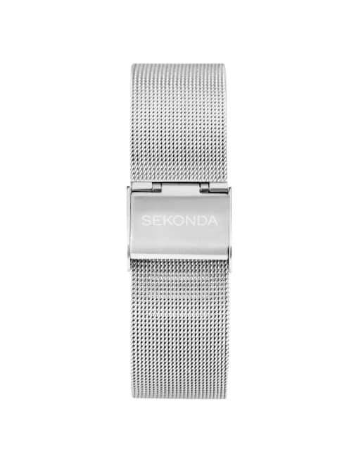 Sekonda – Celeste – Damenuhr mit grauem Zifferblatt mit 38 mm Durchmesser und Edelstahlarmband, 2 von 4