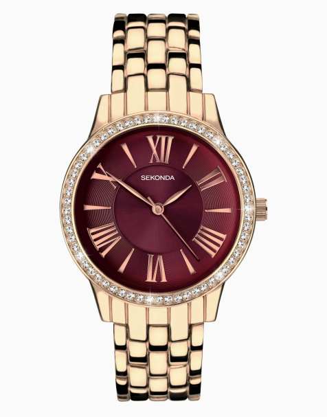 Sekonda – Charlotte – Runde, analoge Damenuhr in Roségoldoptik mit Armband in Roségoldoptik, 33 mm - view 1