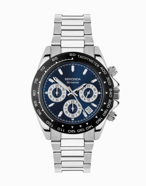 Sekonda Circuit mens 39mm analogue watch in silver - view 1