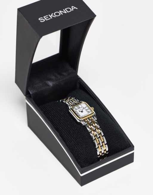 Sekonda – Classic – Armbanduhr aus Metallmix in Silber-/Goldoptik, 2 von 4