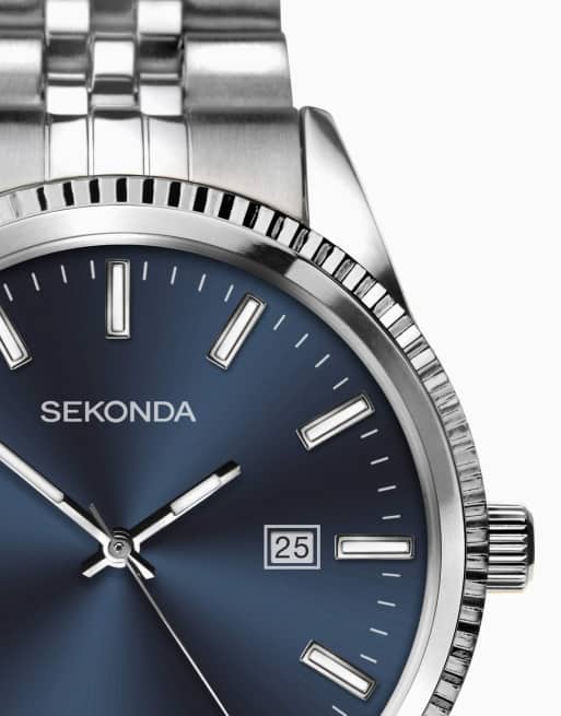 Sekonda Classic men's 40mm king watch in blue, 4 of 4