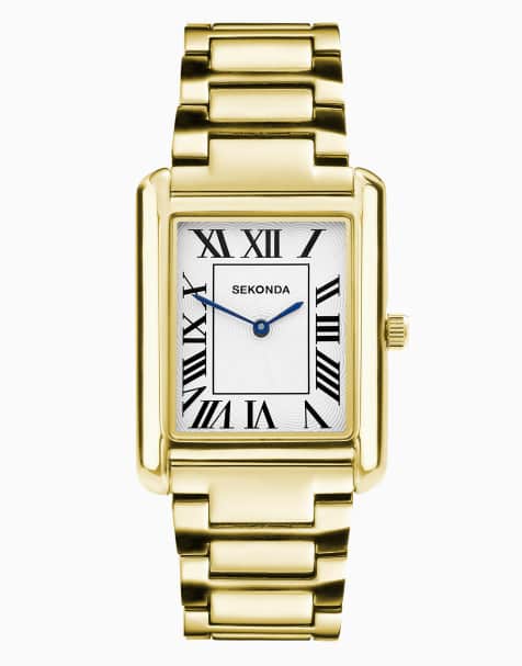 Sekonda clement 28mm rectangular gold watch in gold - GOLD - view 1