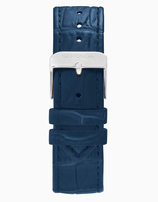 Sekonda Altitude Mens 43mm Quartz Watch in Blue with Analogue Date Display, and Blue Rubber