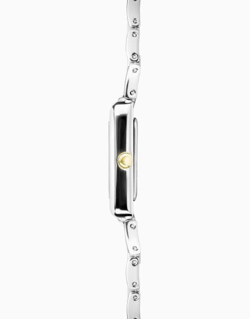 Sekonda colette 22mm rectangular two tone watch in silver, 4 of 4