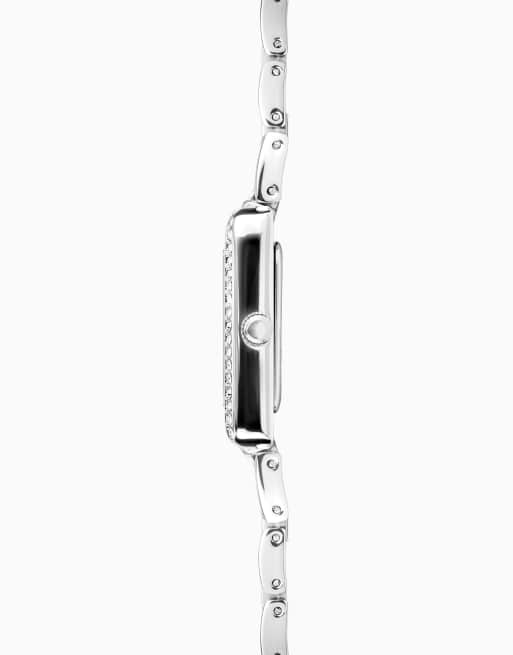 Sekonda Colette 22mm womens rectangular silver analogue watch in silver, 2 of 4