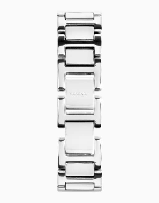 Sekonda Colette 22mm womens rectangular silver analogue watch in silver, 3 of 4